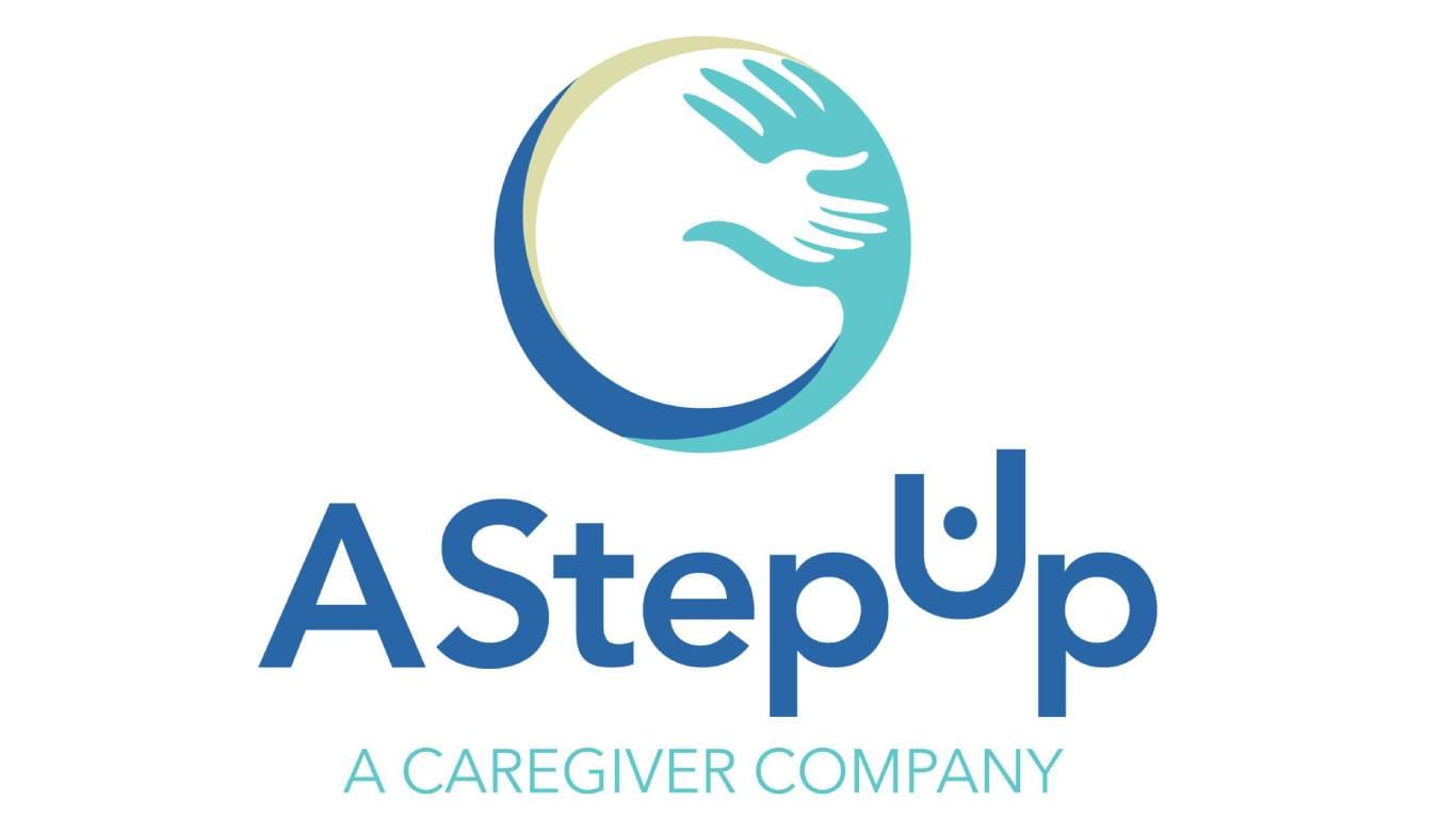A Step Up caregiver company logo.