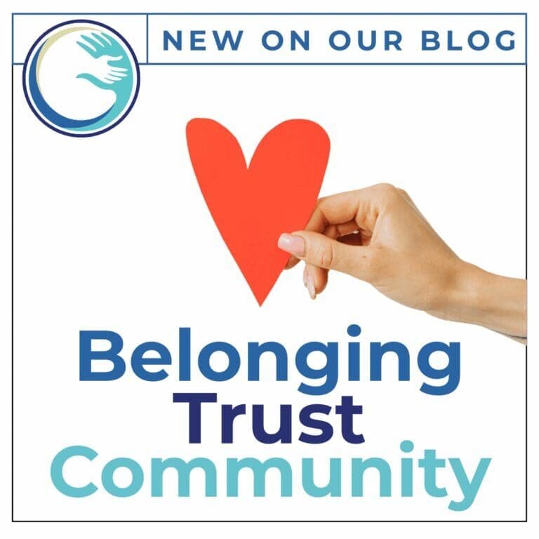 Hand holding red heart, blog announcement.